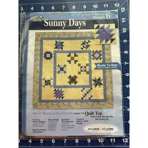 Joann Quilt Block Of The Month Sunny Days Limited Edition Month 6 DOUBLE X